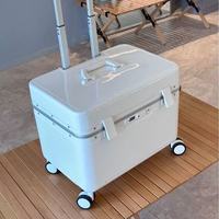 Maleta con Ruedas Omnidireccionales de Gran Capacidad, Tapa Abatible, Compatible con Asientos, Resistente, Duradera, Funcional, con Candado TSA y Compartimento para Cámara