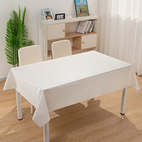 Nappe carrée en plastique PVC RNPT, motif subtil champagne nacré, pour table rectangulaire italienne