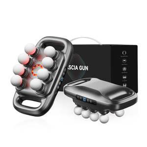 Pistola de Masaje Corporal por Vibración Muscular Profesional OEM ODM Personalizada, Inalámbrica, de Alta Frecuencia, con 16 Cabezales para Fascia - Product Image 3
