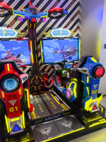 Console de jeu d'arcade en métal à monnayeur la plus populaire pour enfants, jeu de tir aérien, interaction parent-enfant, aire de jeux, version anglaise