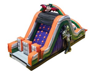 95ft/100ft/135ft long Halloween Inflatable Obstacle <strong>Course</strong> 3-Part Modular Slide - Dry/Wet Dual Use, Monster &amp; Ghost Theme - Product Image 3