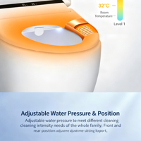 Couvercle de toilette intelligent à chauffage instantané, lavage et séchage, en acier inoxydable, autonettoyant, désodorisation automatique, toilette sur pied