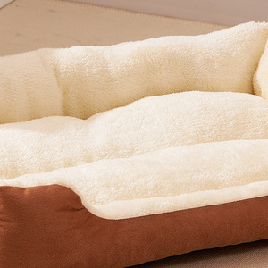 Maßgefertigtes Luxus-Haustierbett Großes Quadratisches Multifunktionales Hunde- und Katzennest Winterwarm Weich Atmungsaktiv PP-Baumwollgefülltes Sofabett Bissfest - Product Image 4