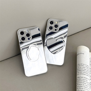 Bref argent <span class=keywords><strong>doré</strong></span> miroir antichoc étui pour <span class=keywords><strong>iphone</strong></span> 14 13 12 <span class=keywords><strong>Pro</strong></span> Max <span class=keywords><strong>11</strong></span> X Xr Xs 8plus galvanoplastie couverture arrière dure - Product Image 2