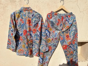 Conjunto de Pijama de Algodón Hecho a Mano, Traje de Dormir para Mujer, Conjunto de Pijama con Estampado Floral, Ropa de Estar por Casa Corta y Cómoda, Conjuntos de Pijama, Regalo de Navidad - Product Image 2