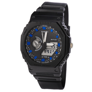 Montre LASIKA W-F147D <span class=keywords><strong>K</strong></span>-Sport <span class=keywords><strong>Ana</strong></span> Digi avec lunette octogonale, résistante à l'eau, rétroéclairage LED, alarme, chronomètre, TPU, pour homme - Product Image 4