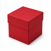 Boîte cadeau magnétique pliable rouge avec couvercle, doublure en éponge, petite taille, finition mate, pour bijoux, bonbons, échantillons, vente en gros, usine