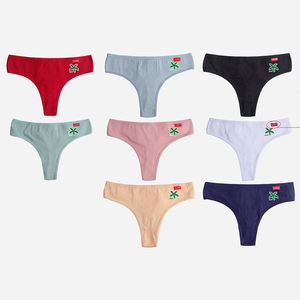 Tangas de Algodón Tejido de Cintura Baja para Mujer al por Mayor - Suaves, Transpirables, para Uso Diario, Sin <span class=keywords><strong>VPL</strong></span> (MOQ Bajo) - Product Image 3