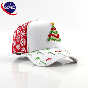 QZFSO Wholesale Gorras Curved Brim Christmas structured Baseball Caps Cotton 5 Panel Casual a Frame the <b>Hats</b> For Unisex - Product Image 1