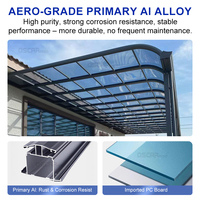 Auvent en alliage d'aluminium pour extérieur, résistant à la neige et aux UV, avec isolation thermique, pour villa, terrasse, balcon, cour
