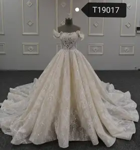 The Newest Handmade Fashion Gown Soft Lace Elegant A-line Wedding Dress Bridal Gown