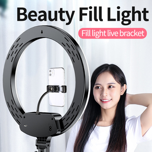 جودة عالية 13 بوصة مع حامل ثلاثي أرضي وحامل مكتبي إضاءة دائرة ليد مع صورة سيلفي - Product Image 6