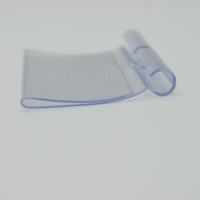 Porte-étiquettes de prix en PVC transparent pour supermarché, avec crochet en arc, bandes de données de prix pour supermarché