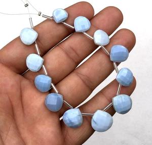 Natural Blue <b>Opal</b> Gemstone 12 Piece Faceted Heart Shape Beads Making Beautiful Jewelry Gift Wholesale Manuracture - Product Image 2