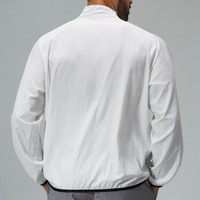 Veste de sport 100% nylon pour homme, séchage rapide, entraînement en plein air, veste de course à fermeture éclair