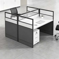 Bureau et chaise de bureau pliables en acier moderne pour plusieurs personnes, avec montage facile