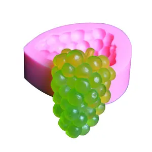 Fantezi yüksek kaliteli 100% silikon üzüm meyve kalıp sabun kek yapma meyve kalıp meyve şekli silikon kalıp