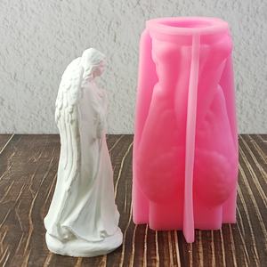 Moldes de fundición de resina hechos a mano para adornos decorativos DIY estilo Ins molde de Ángel de silicona W0289 - Product Image 3