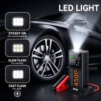 Démarreur de voiture sans fil 839S avec compresseur d'air portable 150 PSI 800 A, booster de batterie d'urgence et gonfleur de pneus pour les voyages