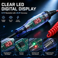 Testeur de circuit de tension pour voiture et camion 5V-90V, stylo à sonde longue à affichage numérique, outils de diagnostic automobile, réparation automobile