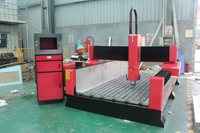 Machine de gravure CNC 3 axes pour marbre et granit, moteur à roulement, déplacement 1300x2500mm, moteur de broche 3.2/5.5kW, positionnement 0.01mm