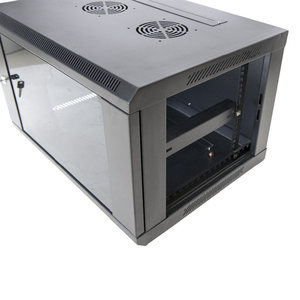 6U Wallmount Mạng Rack 19 \ "thép đen Tủ máy chủ với cửa kính mỏng thiết kế trung tâm dữ liệu 450 600mm chiều sâu 9U/15U/18u - Product Image 1