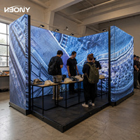 Écran LED d'extérieur P4.81 pour location, 500x1000mm, 7680Hz, écran vidéo d'angle à 90 degrés pour concerts et expositions - Fournisseur