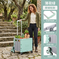 Nouveau chariot de courses pliable portable à 2/4 roues avec couvercle, chariot de supermarché léger, chariot à main pour monter les escaliers, pour la livraison de bagages