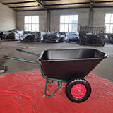 <span class=keywords><strong>Brouette</strong></span> à deux roues en acier massif avec bol en plastique 300L Outils solides et stables pour le jardin et l'alimentation des <span class=keywords><strong>chevaux</strong></span> - Product Image 4
