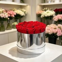 Coffret de roses éternelles stabilisées, véritables et immortelles, pour la fête des mères et la Saint-Valentin, vente en gros