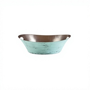 Oval Handcrafted Aged Smooth Copper <b>Bathroom</b> Basin <b>Sink</b> Antique Design Copper <b>Bathroom</b> Basin <b>Sink</b> Home Decor Item - Product Image 1