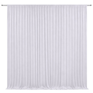 Rideau en tissu élastique en soie de lait Wanlu 10x12 pieds, toile de fond pour mariage, fête, photographie, rideau en polyester blanc - Product Image 5