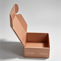 Boîtes d'expédition en carton ondulé gris écologiques avec logo personnalisé imprimé, emballage en papier, boîte pliante carrée pour cadeau
