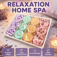 Coffret Cadeau Personnalisé OEM de Pastilles de Douche Aromathérapeutiques Bio et Véganes pour la Relaxation et le Soulagement du Stress, Parfum Longue Durée, pour Spa à Domicile