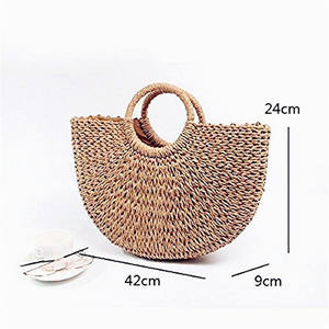 Pu Women Hall Bag Rattan Gura punto Tote Sacca Da Spiaggia besse Shopping Straw sachi Cibo Wedding Bags Big Di Paglia Boho - Product Image 5
