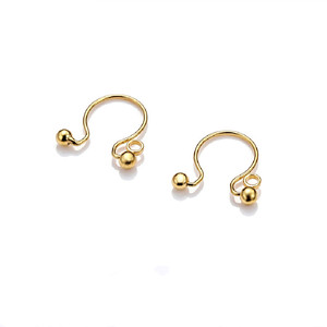 Clips d'oreilles en acier inoxydable 316L plaqué or et argent, vente en gros, composants pour la fabrication <span class=keywords><strong>de</strong></span> bijoux DIY - Product Image 2