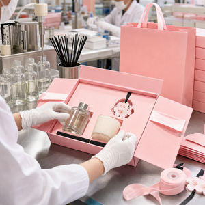 Set Regalo <span class=keywords><strong>con</strong></span> Diffusore di Fragranze e Candela Profumata in Confezione Regalo Rosa - Product Image 3