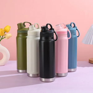 Gobelet isotherme en acier inoxydable 304 avec poignée, grande capacité, portable, pour extérieur, à petite ouverture, pour le sport, cadeau de fête, tasse de voiture - Product Image 1