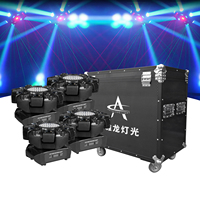 Projecteur compact à six bras Bee Eye avec laser intégré, stroboscope et bande latérale RGB, large plage de tension, DMX, programmation automatique pour événements et clubs