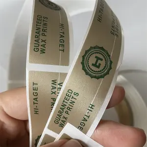Custom Size Blank Waterproof Self Adhesive Satin Fabric Sticker Label For Garment
