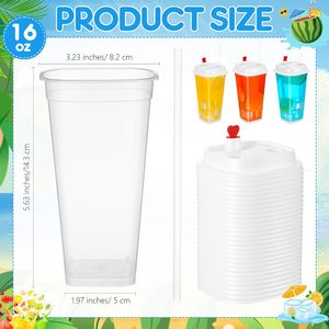 Tasse à dessert jetable carrée transparente personnalisée en plastique dur Gobelets en plastique pour injection de milkshake smoothie - Product Image 2