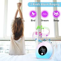 Réveil numérique intelligent moderne en ABS avec LED, fonction snooze, lumière du lever du soleil, contrôle par interrupteur, piles incluses, 5V, certifié ROHS, pour enfants et adultes