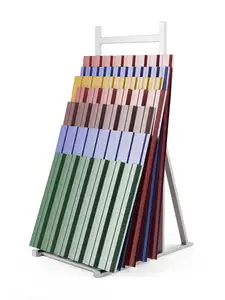 Chapas de aço corrugadas revestidas de cor galvanizadas 0,18 mm para telhados PPGI para construção civil