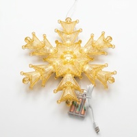 LED Warmweiße Plastik-Spiegel-Schneeflocken-Hängelampe USB-Betrieben 3 Stück Schneeflocken-Ornament 30CM Guangdong Weihnachtsdekoration