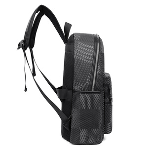 Mochilas para Portátil de Cuero PU Impermeables de Moda con Logotipo Personalizado, Bolsa de Viaje de Negocios, Mochila Impermeable Más Vendida para Hombre - Product Image 6