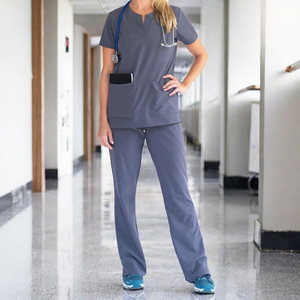 Pijamas Médicos Clásicos con Cuello en V <span class=keywords><strong>para</strong></span> <span class=keywords><strong>Hombre</strong></span>, Uniformes Quirúrgicos, Uniformes <span class=keywords><strong>para</strong></span> Médicos, Conjuntos Transpirables de Secado Rápido <span class=keywords><strong>para</strong></span> Enfermería Veterinaria - Product Image 3