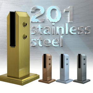 أ حمام سباحة من الفولاذ المقاوم للصدأ مع قاعدة قدم ثابتة مشبك زجاجي للدرج درابزين درابزين - Product Image 1