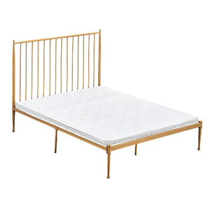 Cadre de lit en métal revêtu à un seul niveau, moderne, pour la maison, l'école ou la chambre, lit superposé en acier robuste au design épuré - Product Image 1