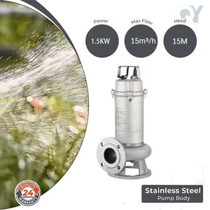 QY personalizado 22 Kw bomba sumergible de aguas residuales con cortador - Product Image 4