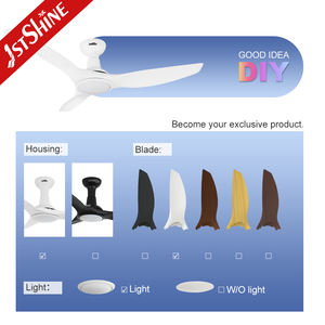 1stshine ventilateur de plafond 52 pouces ABS lame économie d'énergie haute qualité fantaisie DC ventilateur de plafond lumière LED - Product Image 4